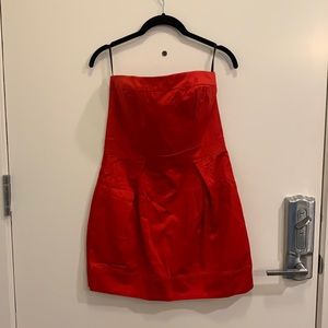 Size 10 French Connection red strapless dress